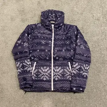HELLY HANSEN 헬리한센 다운 자켓 니트 패턴 네이비 L