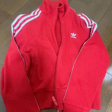 adidas 레드 집업 저지 M