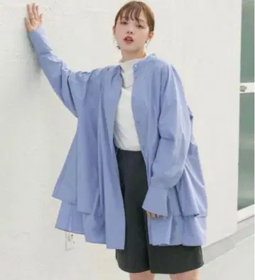 [당일 발송] KBF 밑단 턱 미니 셔츠 원피스