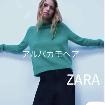 [ 시착만 한 상품 ] ZARA 알파카 모헤어 니트 S 그린