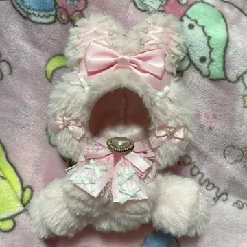 10cm 봉제인형 의류 핑크 토끼 숄더