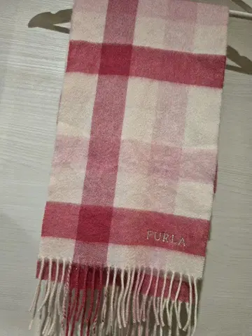 FURLA 캐시미어 100% 체크 머플러