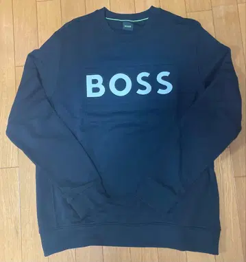BOSS 블랙 로고 프린트 트레이닝복 보스 휴고보스