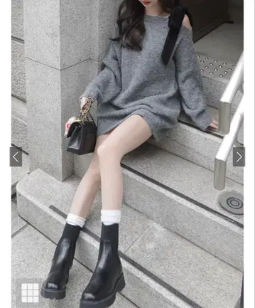 GRL 택 포함 미사용 니트 원피스 dr796