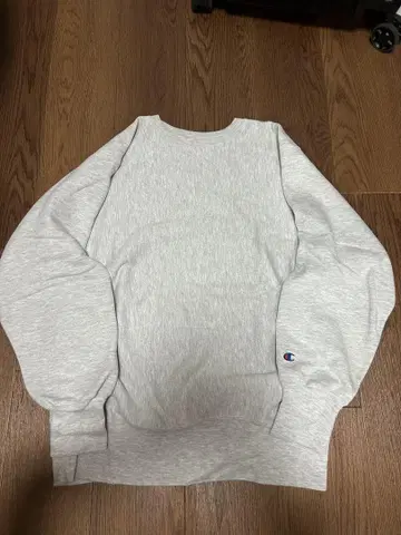 Champion 90's 리버스 위브 무지 트리코 태그 서리 내린 그레이