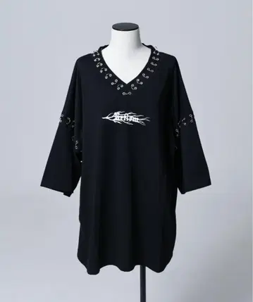 [ REFLEM ] 반지 귀걸이T셔츠/하프 슬리브 티셔츠