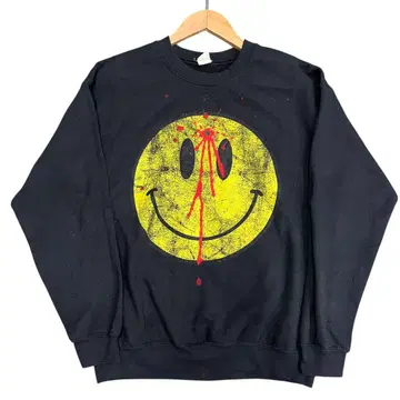 90s USA제/뚫린 스마일/맨투맨/트레이닝복/블랙