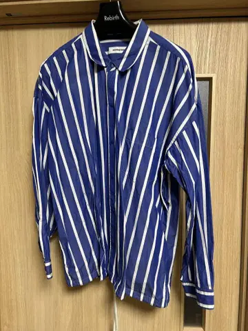 monkey time 블루 화이트 스트라이프 긴팔 셔츠