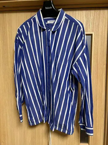 monkey time 블루 화이트 스트라이프 긴팔 셔츠