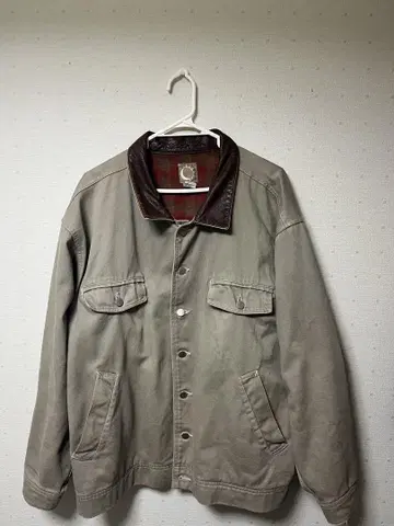 버튼 프론트 자켓 그레이