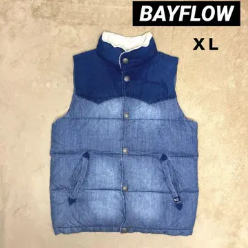 BAYFLOW(베이플로우) 데님 블루 데님 다운 베스트 XL