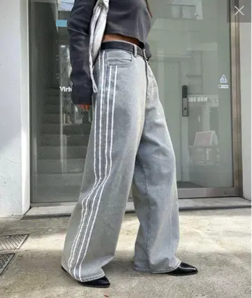 후즈후 갤러리 사이드 라인 와이드 데님