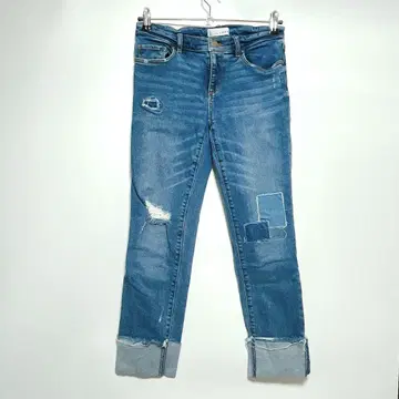 [ LOFT] 데미지 진 Y2K [S] 유행 디자인