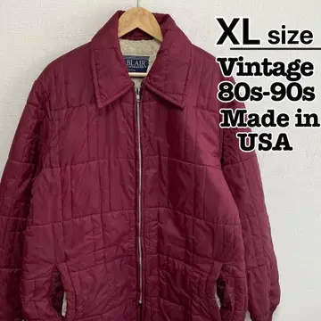 USA제 80s-90s 퀼팅 자켓 XL 레드 보아 안감 구제 의류