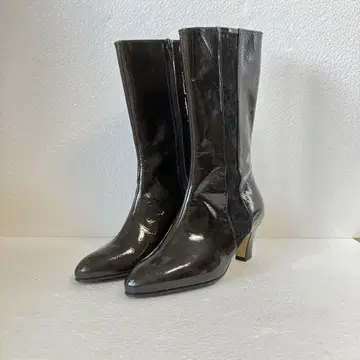 새상품급 Mademoiselle 롱 에나멜 지퍼 레이스 21.5cm
