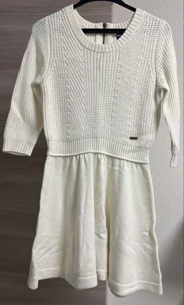 아이보리 니트 원피스 긴팔