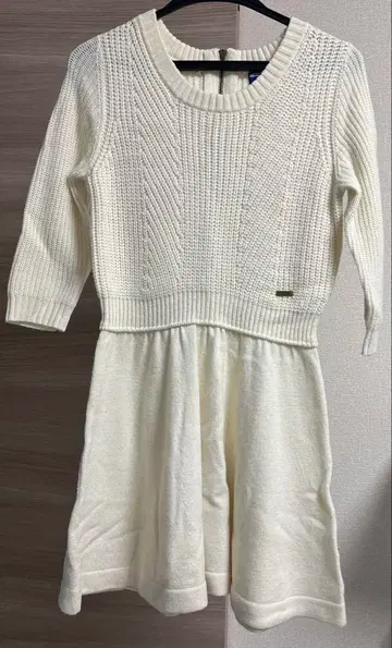 아이보리 니트 원피스 긴팔