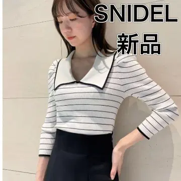 새상품 당일 발송 컬러 디자인 니트 풀오버 SNIDEL