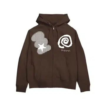 nouw. 2025 A/W 1st 브라운 풀 집업 후드티 S 사이즈