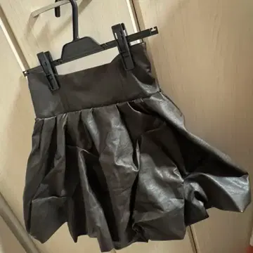 dazzlin 벌룬 미니 스커트 S 다크 브라운