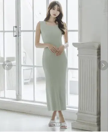 리브 니트 원피스