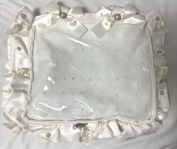 자카마트 A4 이타백 프릴 디자인 토트백 화이트