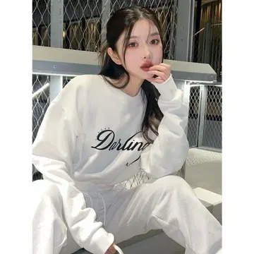 다리치 포인트 비쥬 로고 맨투맨 상의