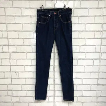 다크 네이비 스키니 데님 팬츠 청바지 슬림