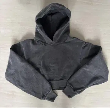 로스앤젤레스 어패럴 그레이 헤비 웨이트 크롭 후드티 XS