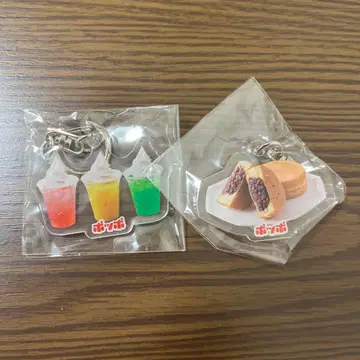 이토요카도 가챠 폿포 아크릴 키링 플로트 긴자야키 팥