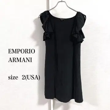 EMPORIO ARMANI 블랙 원피스 사이즈 2(USA) 소매 프릴