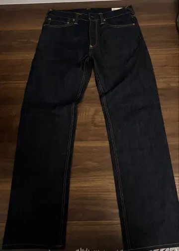 EVISU 데님 팬츠 대흑 프린트