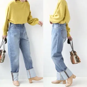 Simplicite B.C STOCK 롤업 데님 팬츠 블루 S