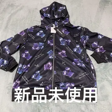 병맛 지뢰계 PLYMTONE 후드티 블랙 지뢰계 서브컬처 계열 곰 무늬