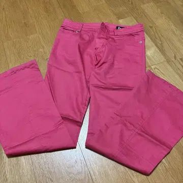BOOD 핑크 캐주얼 팬츠 부츠컷 쇼핑 핑크