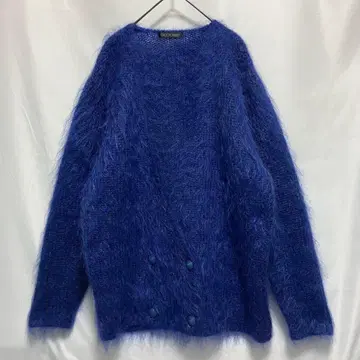 90s 빈티지 모헤어 샤기 니트 가디건 스웨터 구제 의류