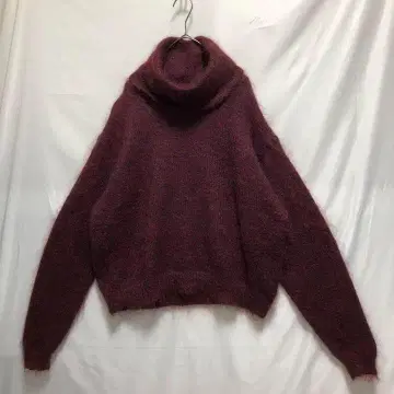 90s 빈티지 올드 모헤어 샤기 니트 스웨터 레트로 구제 의류