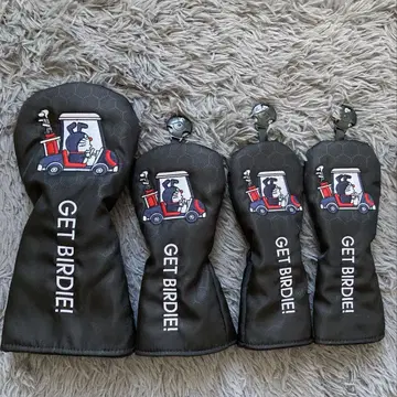 [ 새상품 ] 4세트 도라에몽 골프클럽 헤드커버 1+FW+UT+UT 블랙