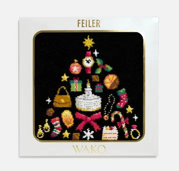 FEILER WAKO TREE 페이러 와코 손수건 블랙
