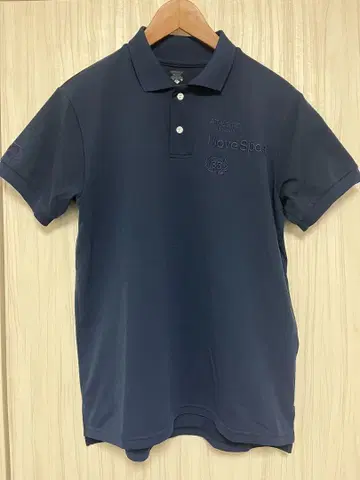 데상트 ATHLETIC Originals 피케 셔츠 네이비