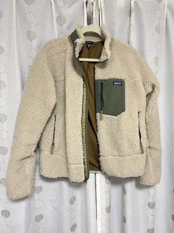 patagonia 플리스 자켓 kids XXL 베이지/올리브