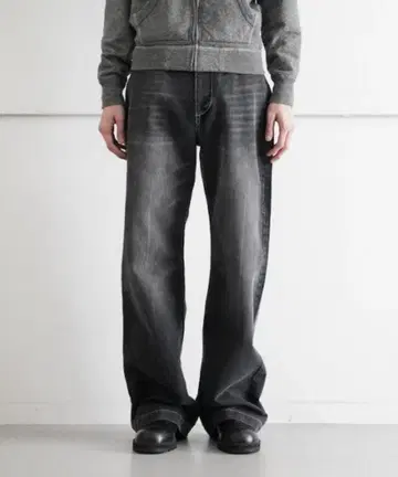 KAIKO SHINING FADED DENIM PANTS