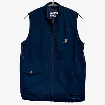 랜즈엔드 낚시용 조끼 S 네이비 립스탑 원단 카와세미 헌트 자수