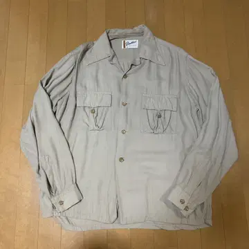 40s 50s 레이온 개버딘 셔츠