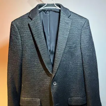 테일러드 자켓 울 혼방 캘빈 클라인 고급 소재감 광택