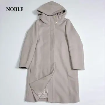새상품급 NOBLE 후드 부착 롱 코트 후디드 코트 S 사이즈 지퍼