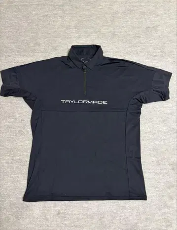 TAYLORMADE 블랙 하프 지퍼 셔츠 골프