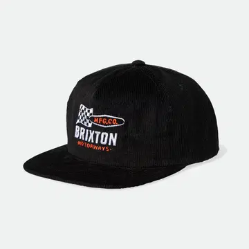 Brixton Motorways 코듀로이 캡 블랙