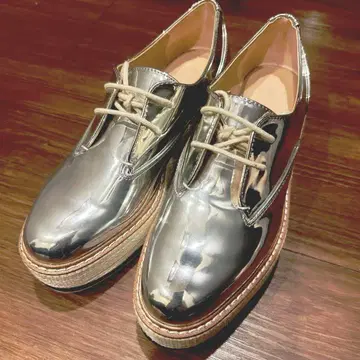 ZARA 통굽 실버 메탈릭 스니커즈 새상품급