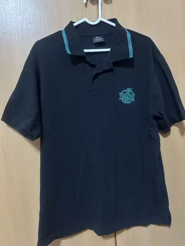 Mr. GREEN APPLE 블랙 피케 셔츠 L 사이즈